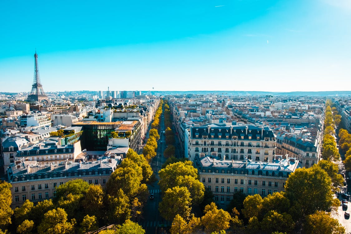 Paris vue depuis l'Arc de Triomphe - Tour Eiffel